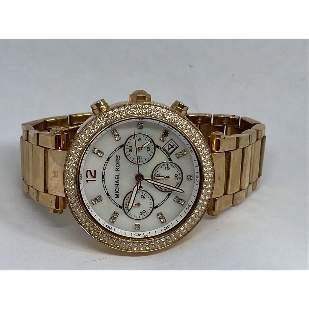 Michael Kors MK5491 Women's Gold Stainless Steel Analog Dial Geniune Watch GE435